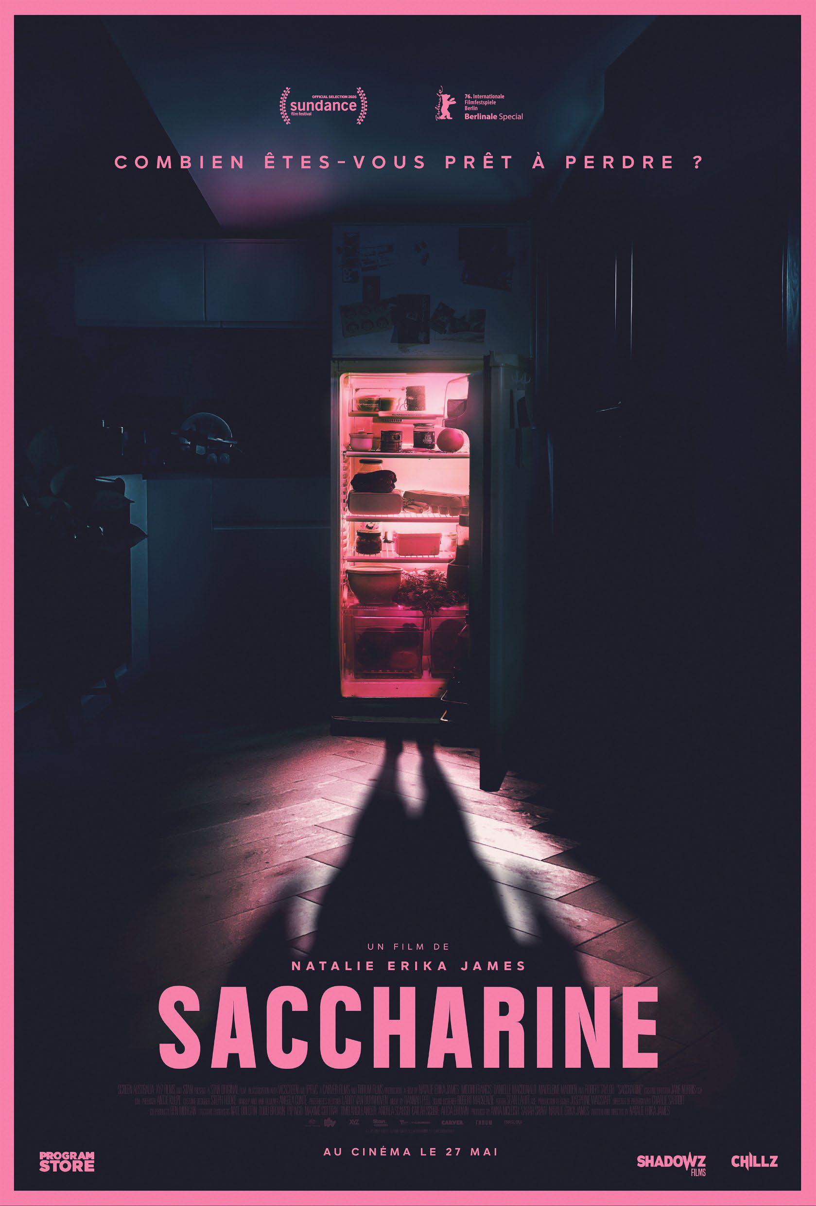 Affiche officielle Saccharine (2026) — Natalie Erika James