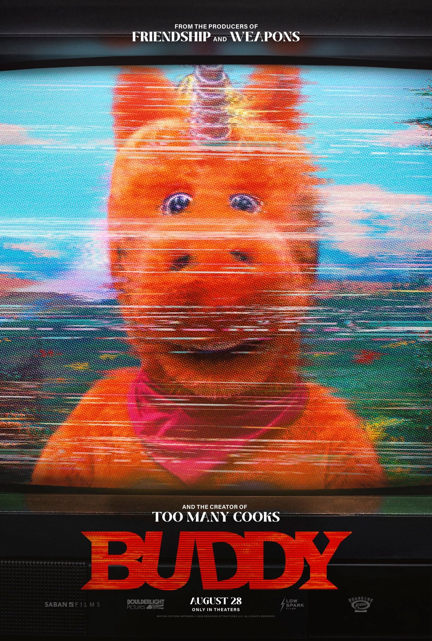 Buddy film horreur Casper Kelly licorne orange affiche