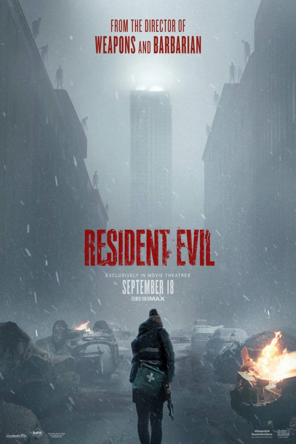 Affiche officielle du film Resident Evil (2026) de Zach Cregger avec Austin Abrams
