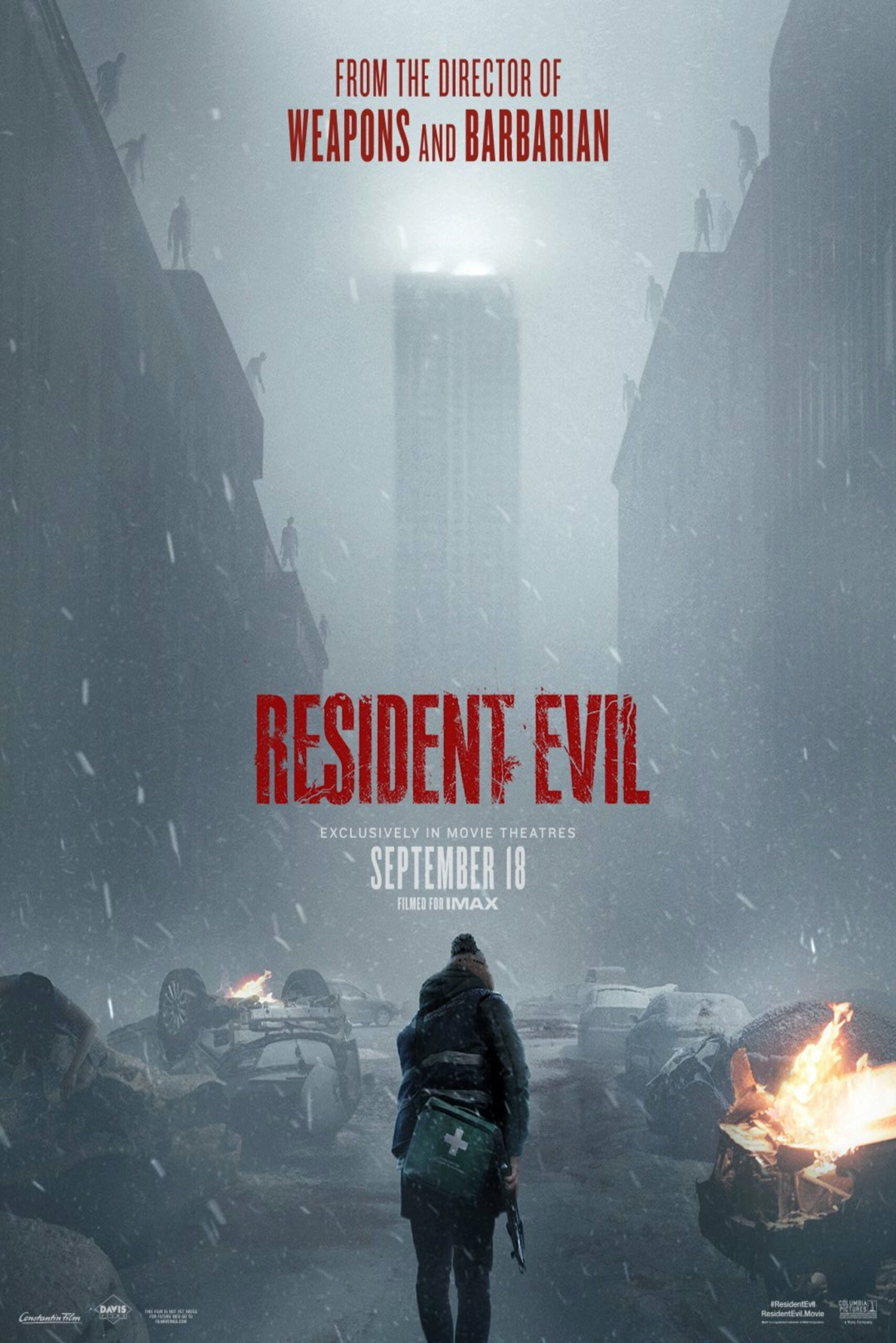 Affiche officielle du film Resident Evil (2026) de Zach Cregger avec Austin Abrams