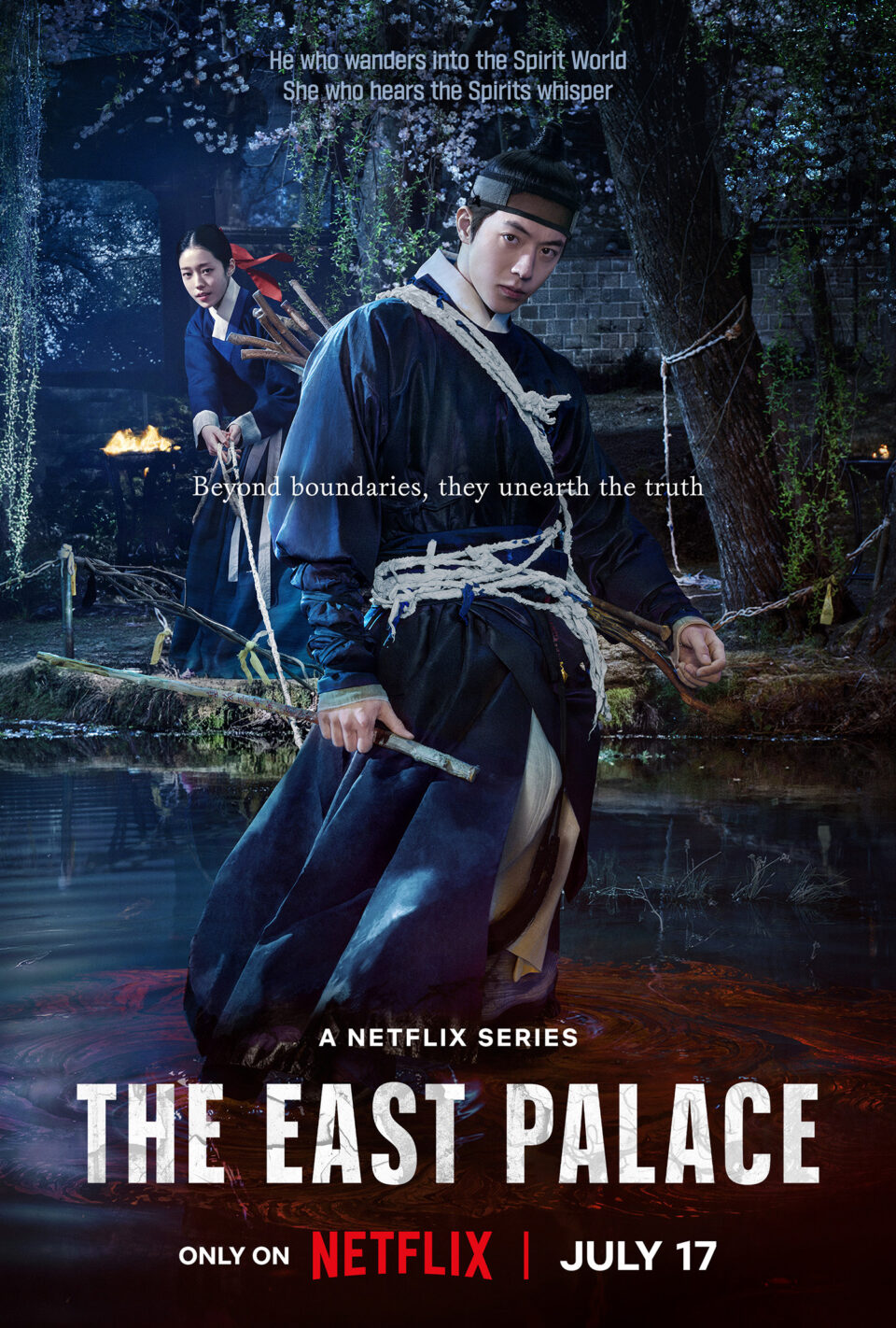 Affiche officielle de la série Netflix The East Palace avec Nam Joo-hyuk et Roh Yoon-seo