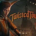 Key art officiel de Twisted Tower avec le protagoniste et le logo du jeu