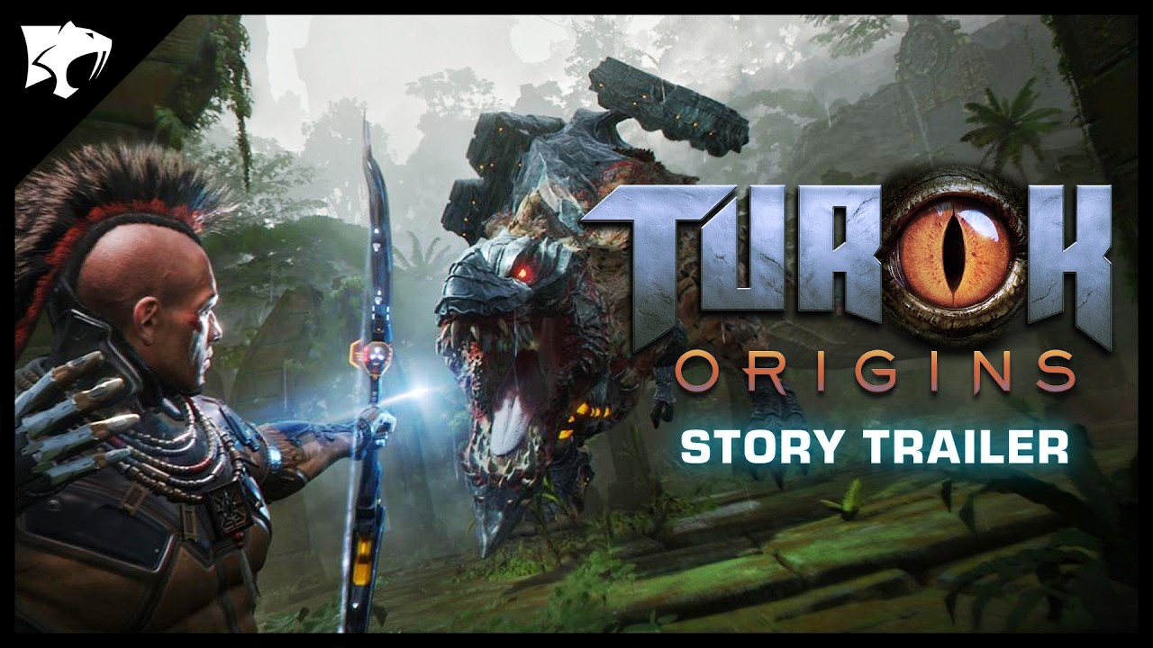 Turok: Origins – key art du jeu d'action Saber Interactive