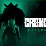 Visuel officiel de Cronos: Lazarus avec le logo du jeu et le Pathfinder en combinaison