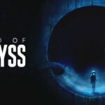 Visuel officiel de End of Abyss avec un personnage en combinaison lumineuse devant une immense conduite plongée dans le noir