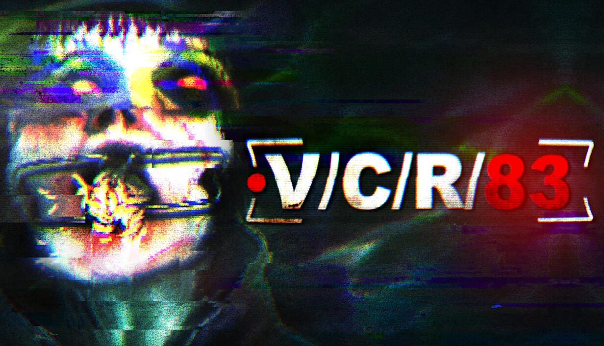 Visuel officiel de VCR83 avec un visage déformé par des parasites vidéo