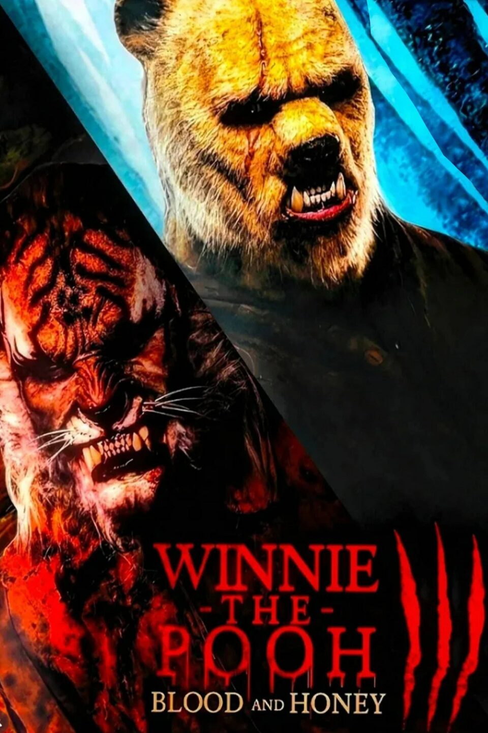 Affiche de Winnie-the-Pooh: Blood and Honey 3 avec Pooh et Tigrou