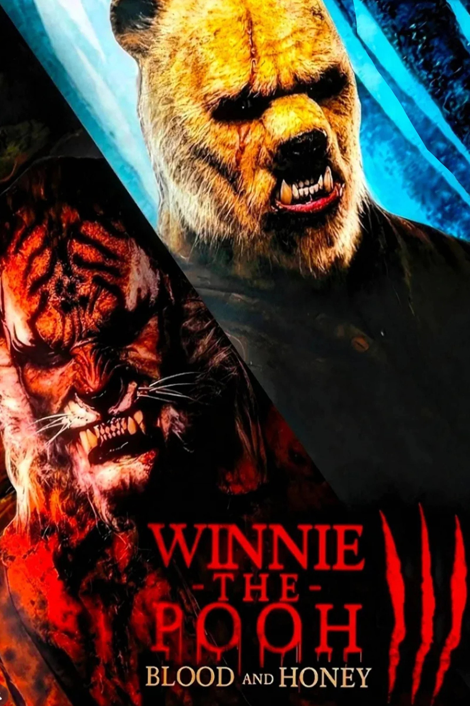 Affiche de Winnie-the-Pooh: Blood and Honey 3 avec Pooh et Tigrou